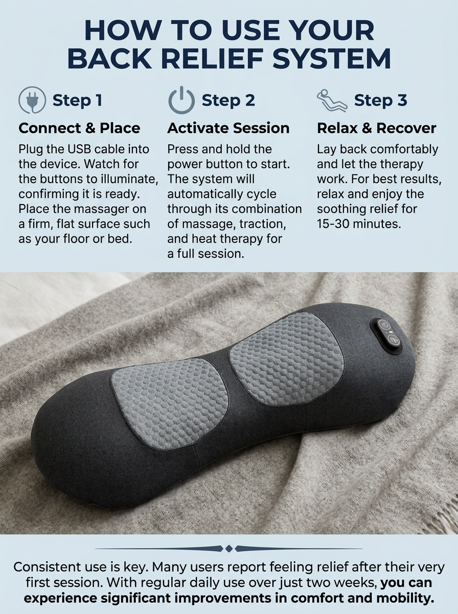 Velora Relief 3-in-1 Lumbar Massager